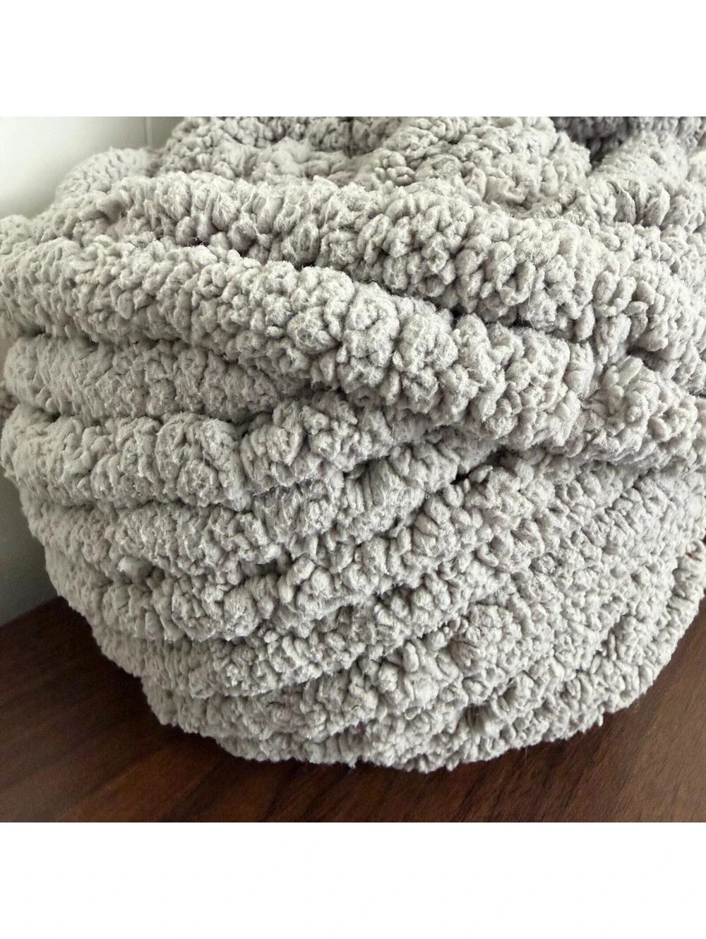 Reclaimed Jumbo Chenille Yarn 7# - 97 Yds Gray 708g (3 Cakes)